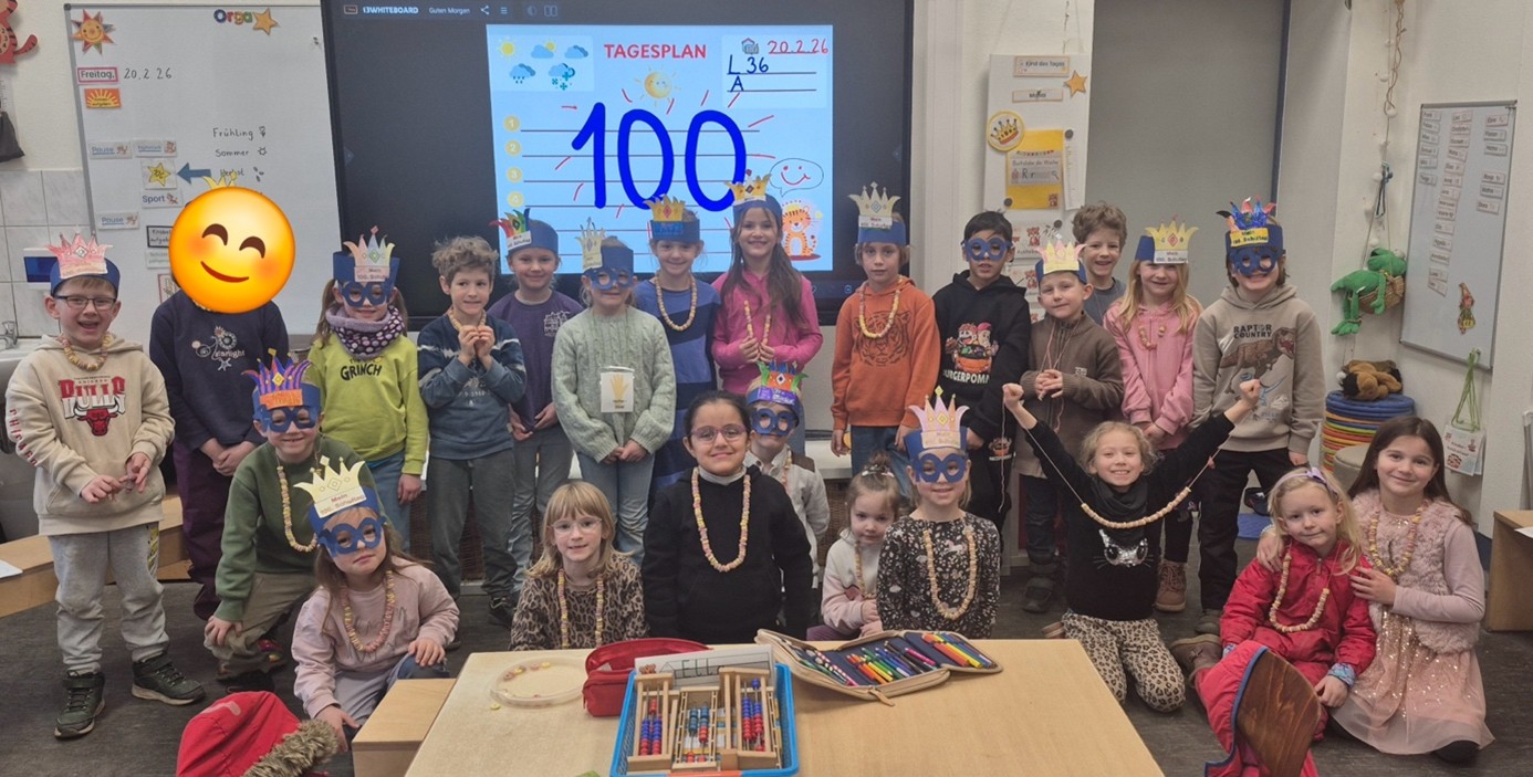 Die Tigerklasse feiert ihren 100. Schultag